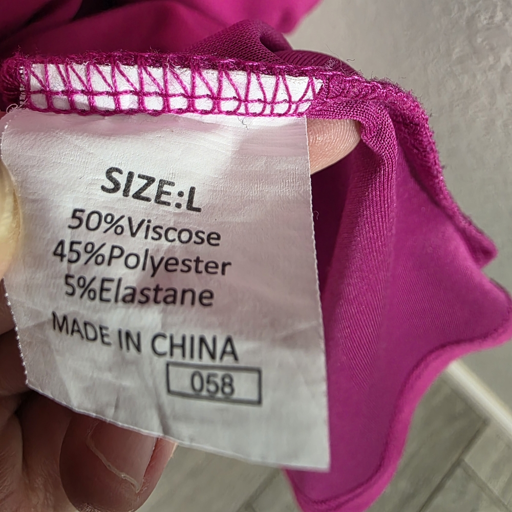 Chic Magenta Long Sleeve Dress - Picture 4 of 4